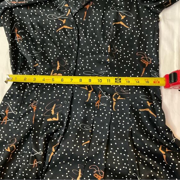 ZARA Dancing Girls Polka Dot Mini V-Neck Dress M NEW Without Tag Coquette Girl - Picture 8 of 11